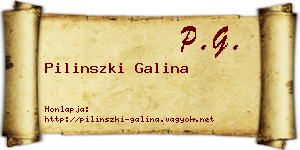 Pilinszki Galina névjegykártya